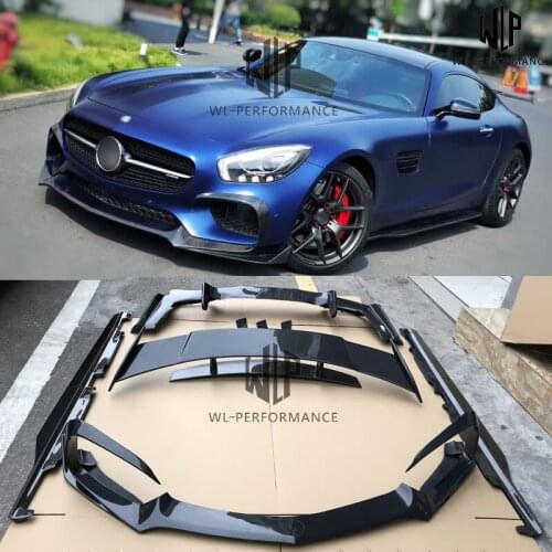 AMG GT R Style Car Body Kit High Quality Carbon Fiber Front splitter Rear Diffuser Spoiler Side Skirts For Mercedes-Benz AMG GT