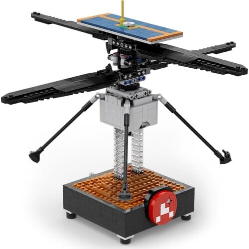 MOC Martian parachute helicopter Building blocks 51015 Mars rover Model Aircraft Bricks constructor toys children gifts