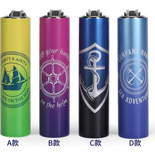 Original CLIPPER Pipe Lighter Printing Metal Nylon Portable Butane Gas Flint Grinding Wheel Inflatable Lighter Gadgets For Men