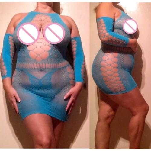 Sexy Fishnet Bodysuit Women Sex Clothes See Through Open Crotch Body stockings Mesh Hollow Out Teddy Lingerie Set Erotic Costume