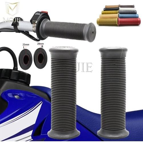 For Vintage Universal 25/28mm Rubber Motorbike Handle Hand Bar Motocross Gel Handlebar Grips Practical Motorcycle Hand Pro Grips