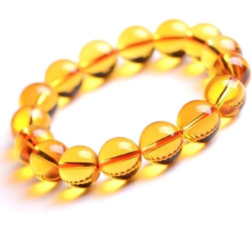 High Quality Natural 6A Brazil Citrines Stone Bracelet Fashion Charm Women Men DIY Jewelry Lucky Stone Bracelets For Lover Gifts