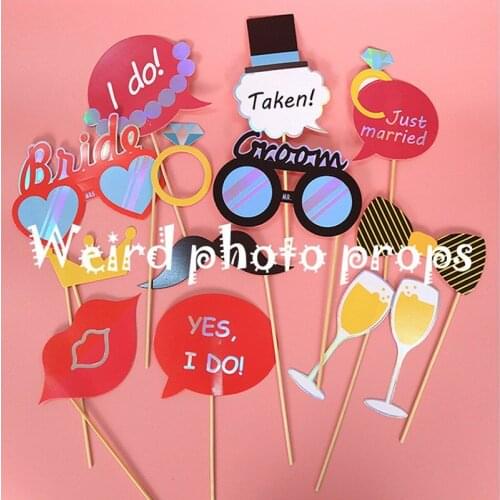 Fun Wedding Decoration Photo Booth Props Accessories Masks Glasses Mustache Unicorn Christmas Halloween Birthday Party Favor