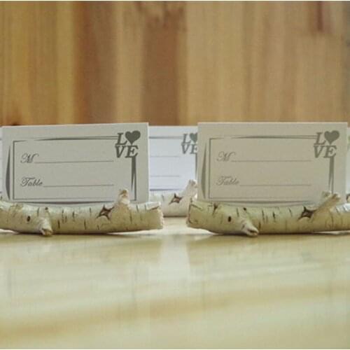 Retro Rustic Real Branch Wedding Menu Seat Clips Photos Clips Clasp Decoration Card Holders F20173598