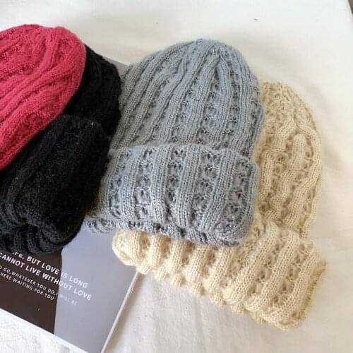 202109-2508703 winter warm fancy knitting lady Skullies Beanies cap women outdoor leisure hat