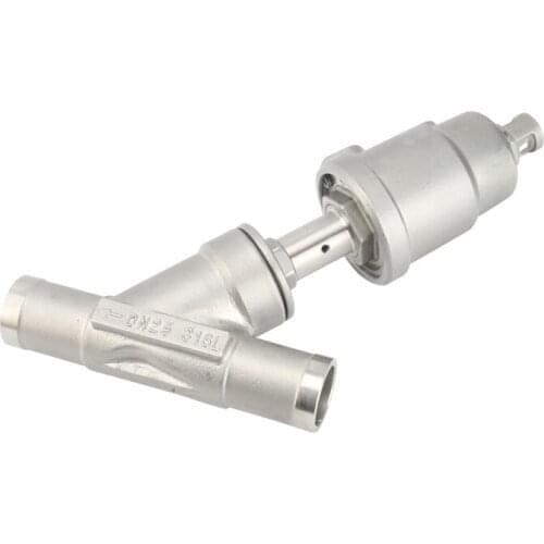 1" DN25 Welding Stainless Steel Single Acting Air Actuated Angle Seat Valve Normally Closed