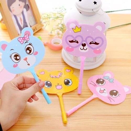 1PC Korea Stationery Creative Multicolor Lovely Cartoon Animal Fan Ballpoint Pens Kids Gift Peculiar Shape School Supplies Pens