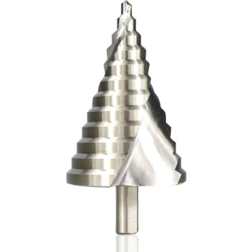 1pc 6-60mm Step Drill Bit Spiral Groove Wood Metal Hole Cutter HSS Round Shank Step Drill Core Drill Bit