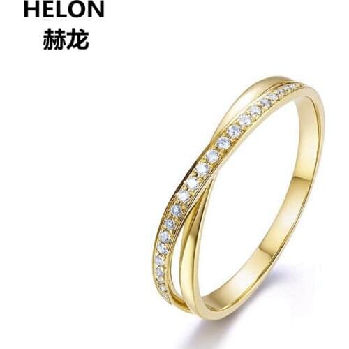 100% SI/H 0.07ct Natural Diamonds Engagement Ring for Women Solid 10k Yellow Gold Anniversary Wedding Band Fine Jewelry