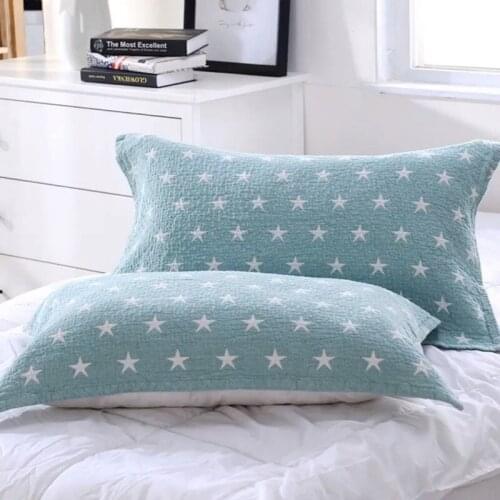 2pcs/lot Jaquard Gauze Cotton Pillow Towel Star Style Bed Throw Pillowcase Cover Soft Pillow Case Towel 75*52cm Drop Shipping