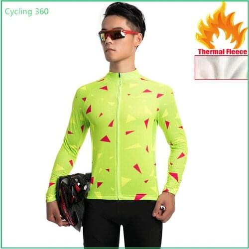 2018 Winter Cycling Clothing Long Maillot Ciclismo Hombre Cycling Jersey Bike Fitness Sportswear Mens Ropa Ciclismo W14 XS-3XL