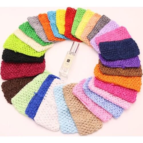 4pcs/lot 14*7cm Children Crochet Hair with High Elastic Solid Woven Belt Tube Tutu Tops Wrap Chest DIY Baby Girls Tutu Skirt