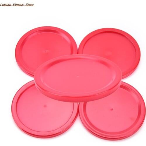 5 PCS Hot New High Quality Children Indoor Table Game Play Toys Red Plastic Mini Air Hockey Table Puck Durable Practical
