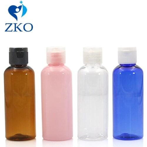 5pcs/lot 50ml White/Black/Clear Plastic Flip Top Cap For Container Cosmetic Bottle Empty Transparent Shampoo Refillable Bottles