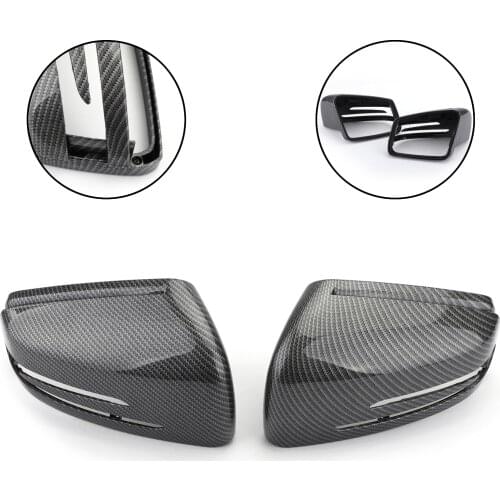 Artudatech Carbon Fiber Door Mirror Cover Cap Casing For BENZ C E S GL Class W204 W212 W221A2128100164 A2128100264 Car Parts