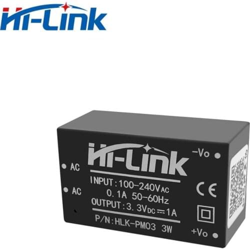 Free Shipping 5pcs/Lot HLK-PM03 AC DC 3.3V 3W Switched Power Supply Module Circuit Converter with CE
