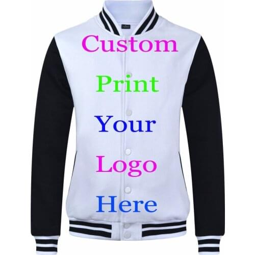 Customized Logos Heat Transfer Silk Screen Print Baseball Jacket Custom Print Embroidery Professional Design Promotional Jacket