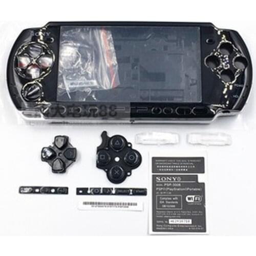 Black color For PSP case 1000 2000 3000 Full Shell Case With Buttons Kits For PSP1000 PSP 1000 2000 Psp 3000 Housing Shell