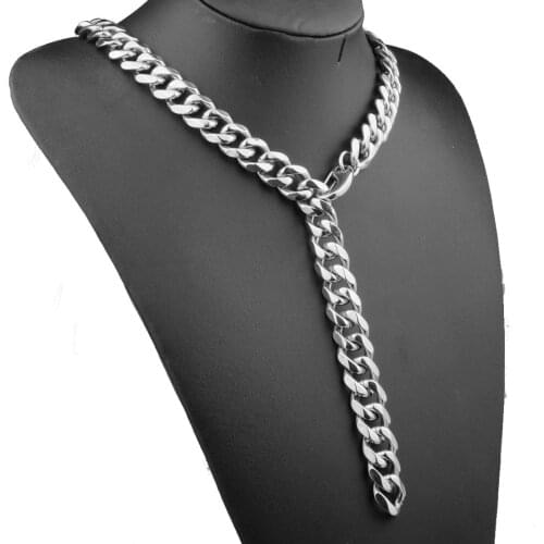 13/15/17/19mm Xxxtentacion Adjustable Choker Tail Hip Hop Rapper Stainless Steel Mens Curb Chain Necklace Or Bracelet