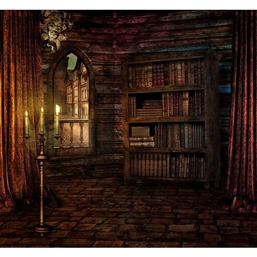 Magic Bookcase Bookshelf Background polyester or Vinyl cloth High quality Computer print children kids photo backdrop