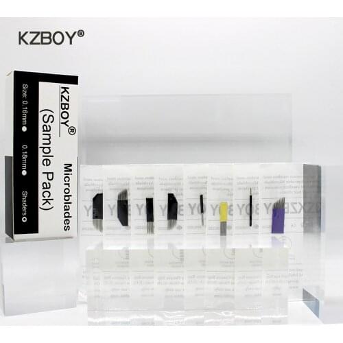 KZBOY Sample Pack Microblading Needles 0.16mm/0.18mm/Shaders Microblades for Test
