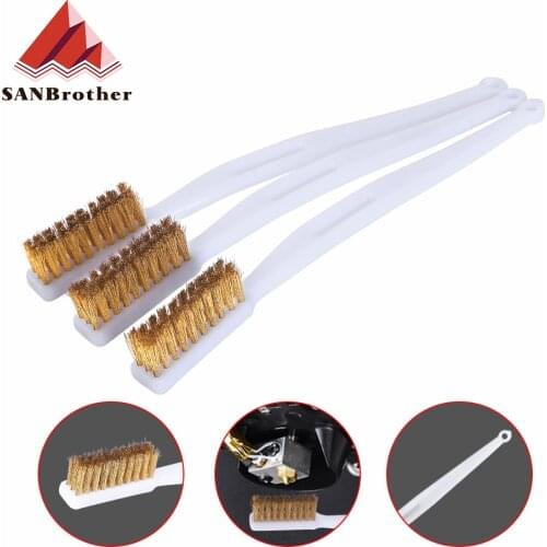 3D Printer Parts Cleaner Tool Copper Wire Toothbrush Copper Brush Handle Nozzle Block Hotend Cleaning Hot Bed Cleaning