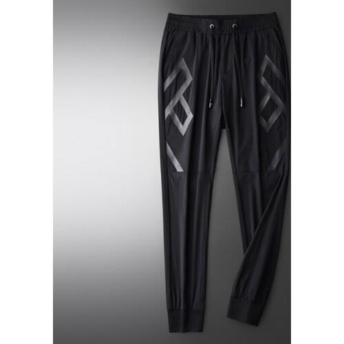 Classic Summer Jelly Printing Mens Pants Luxury Hollow Out Fabric Ventilate Mens Trousers Plus Size 4xl Slim Ankle-length Pants