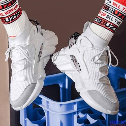 Summer Mens Casual Shoes Trend High quality Breathable Zapatos Hombre Lace-up Outdoor Mens Fashion Sneakers High top Men shoes