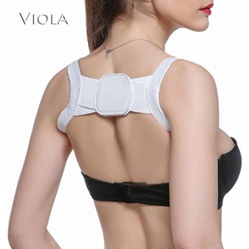 Hot Invisible Back Posture Corrector Simple Adjustable Velcro Solid Men Women Teenager Unisex Daily Use White Black Two Size