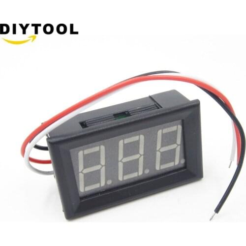 DIY Mini Voltmeter Tester Digital Voltage Test Battery DC 0V To 99.9V 3 Wires Yellow