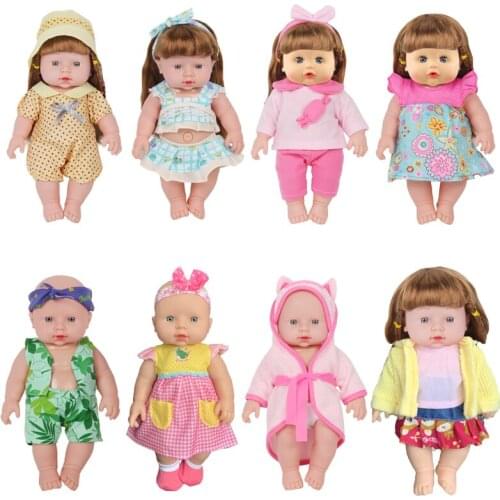 New Doll Accessories Newborn Doll Fashion Casual Dress Pajama Set Dolls Clothing Kids Pretend To Play Toys Girl Birthday Gift