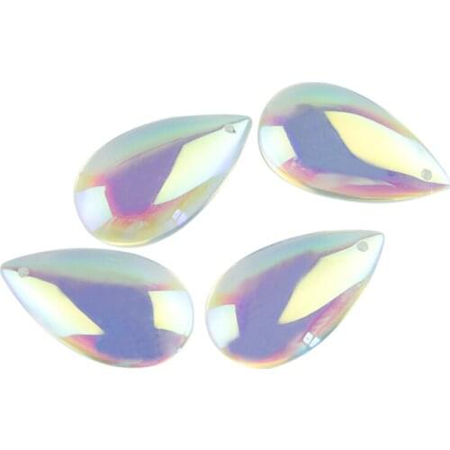 38mm/50mm AB Water Drop Prisms For Lighting Crystal Chandelier Suncatcher Ornament Lighting Lamp Hanging Decoration