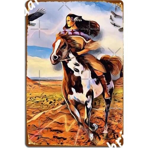 Horsegirl Poster Metal Plaque Poster Home Classic Wall Cave Tin Sign Poster