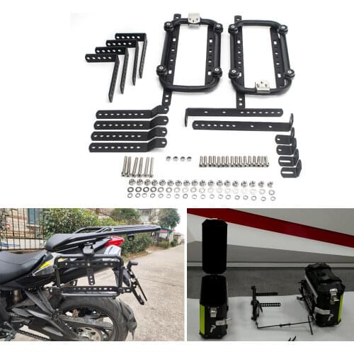 Easy Installation Motorcycle Side Box Bracket Mounting Kit For BMW Kawasaki Suzuki Honda Moto Side Luggage Boxes Frame Support
