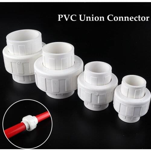 20~2pcs Inner Diameter 20~50mm PVC Union Connector Garden Irrigation Water Pipe Fittings Home DIY Aquarium Fish Tank Tube Joints