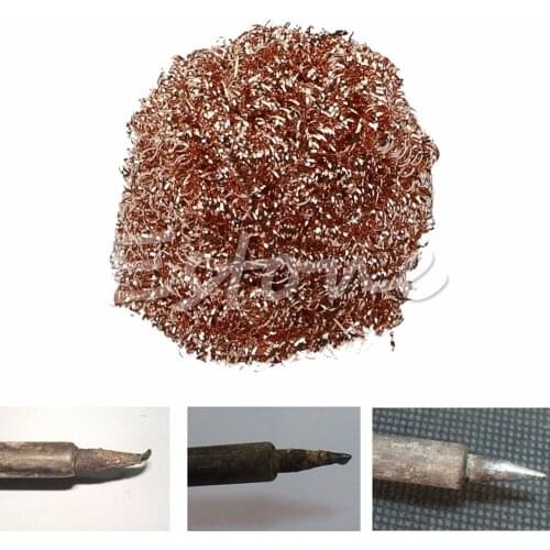 Welding Soldering Solder Iron Tip Cleaner Cleaning Steel Wire Sponge Balls