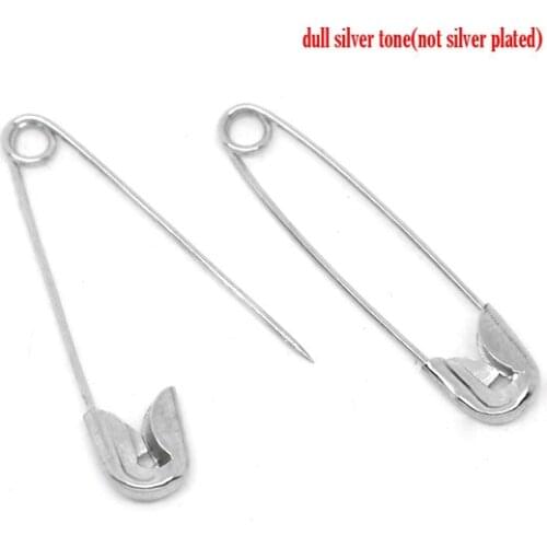 Free shipping-200PCs Silver Tone Safety Pins Findings 31x7mm,M00870