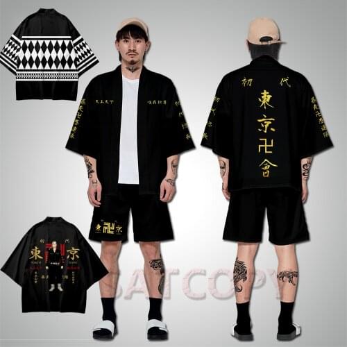 Tokyo Revengers Cosplay Costume Hanagaki Takemichi Ken Ryuguji Costume Polyester Summer Tees Tops Halloween Women Men