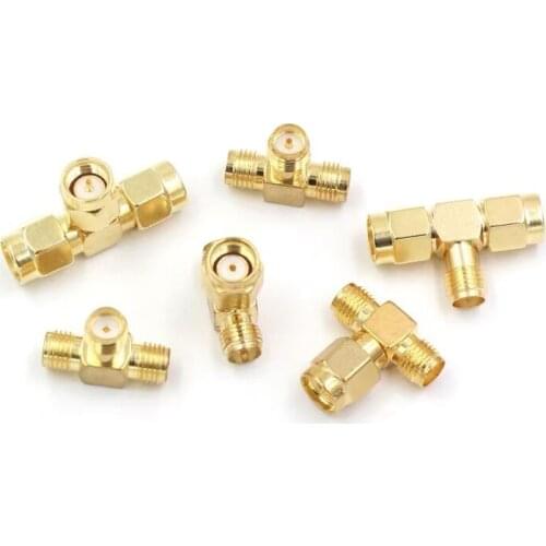 High frequency radio frequency adapter SMA-KKK-KJK-RP three ends are all copper plated