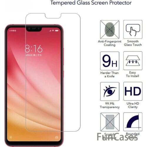 Tempered Glass For Xiaomi Mi8 SE Mi A1 8 Lite 8 Pro Mi5X Mi6X Pocophone F1 Redmi 6 Pro Screen Protector Toughened Film 9H 2.5D