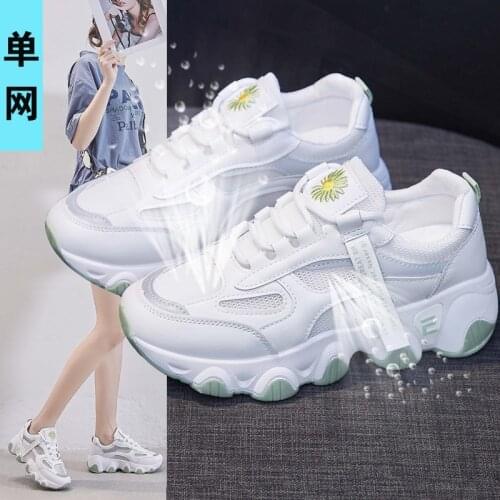Zapatillas Mujer 2021 Women Tennis Shoes Breathable Height-increasing Lace Up Female Footwear Outdoor Sneakers Thick Sport Shoes