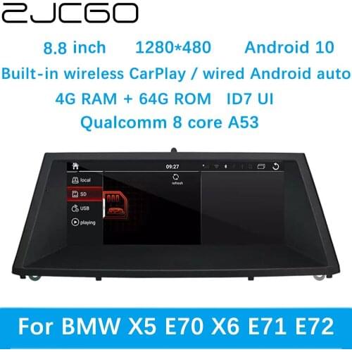 ZJCGO Car Multimedia Player Stereo GPS DVD Radio Navigation Android Screen System for BMW X5 E70 X6 E71 E72 2007~2014