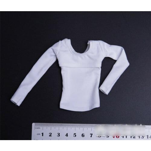 1/6th Sexy White Long Sleeves T-Shirt Model for 12" Female Body Action Figure