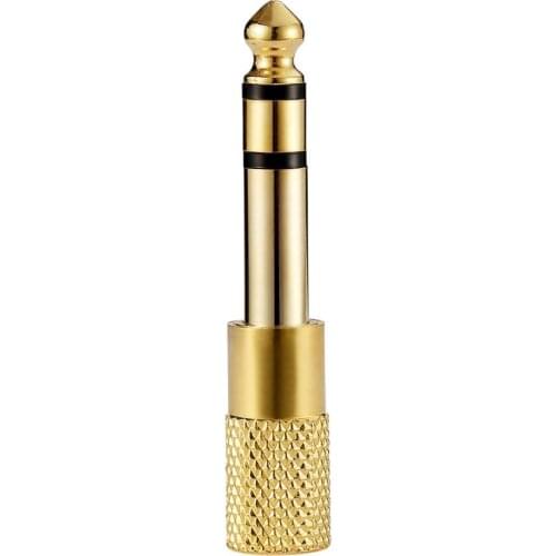 1PCS 3.5mm M to 6.35mm F Stereo Pure Copper Adapter Used Tattoo Power supply Conversion Headphone adapte, amp adapte