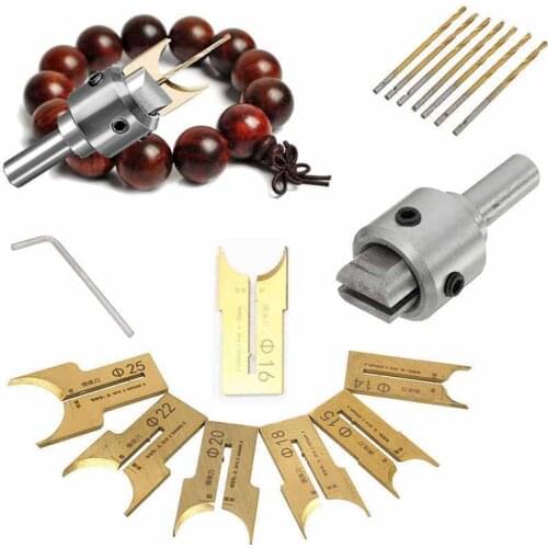 16Pcs Premium Beads Drill Bit Carbide Ball Blade Woodworking Milling Cutter Molding Tool Beads Router Bit Drills Bit Set 14-25Mm