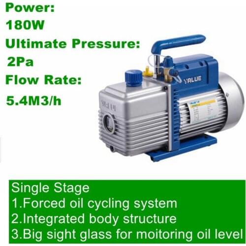 180W 220V/50HZ Vacuum Pump Single-stage pump refrigeration pump tools Free shipping