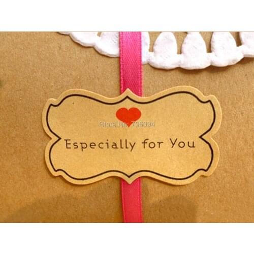 300pcs 3.2*5.9cm "Especially for you" Kraft paper sticker sealing sticker baking package cookies cake box decorate custom label