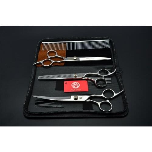 4Pcs Suit 6.0'' 17.5cm 4 Colors Professional Hair Hairdressing Scissors Comb + Cutting Shears +Thinning + Up Curved Shears Z3001