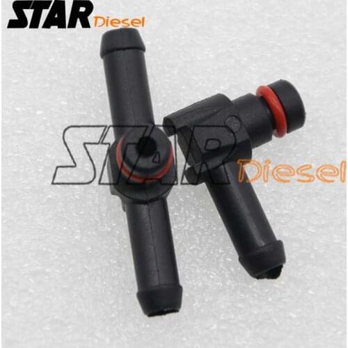 50PCS/bag Return Oil Backflow Pipe Connector Return Oil Backflow Diesel CR Fuel Injector Joint Pip T Type for DENSO S0293