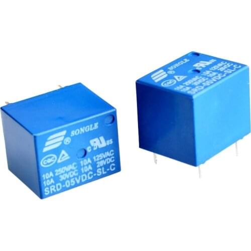 5V DC SONGLE Power Relay SRD-05VDC-SL-C PCB Type